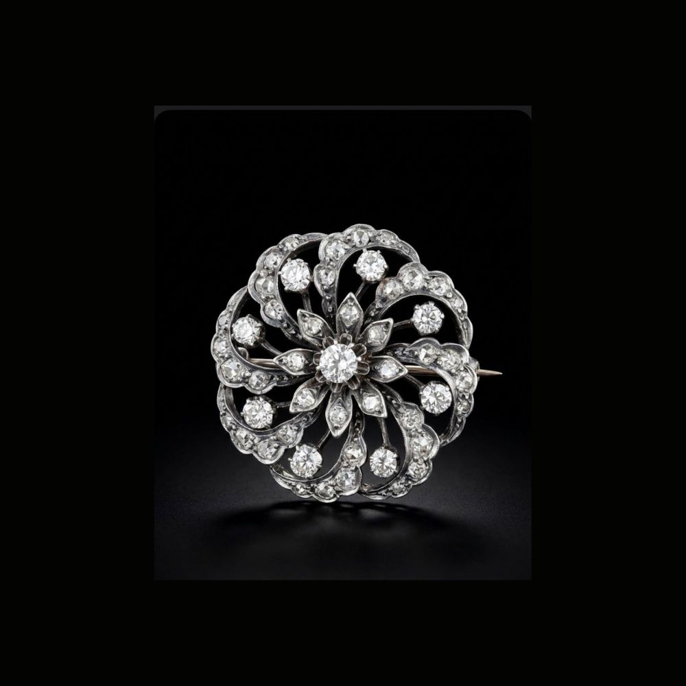 REGENCY SWIRL BROOCH